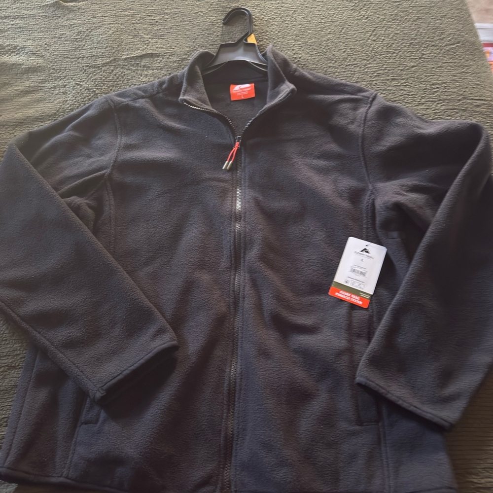 Ozark Trail Black Men's Full-Zip Performance Fleece Jacket